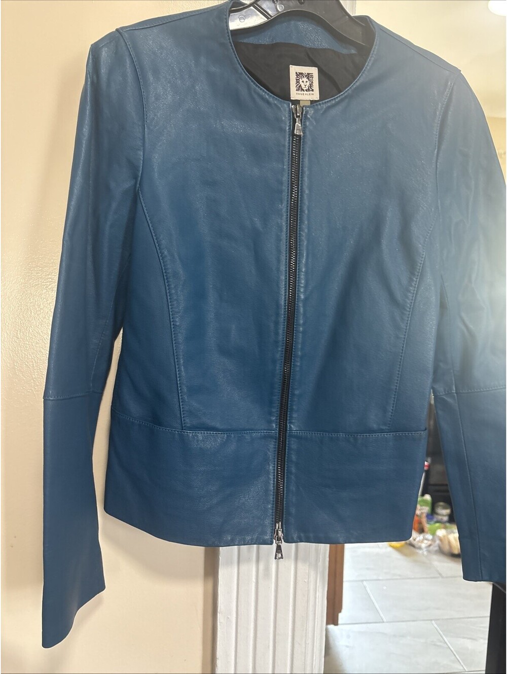 Anne Klein Women's Jacket Dark Leather Size 2